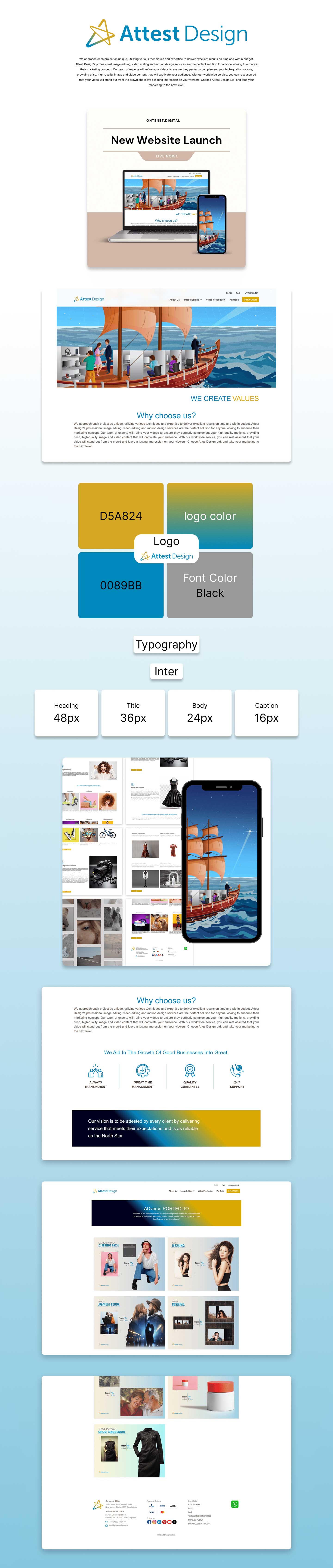 Attest Design website design & development